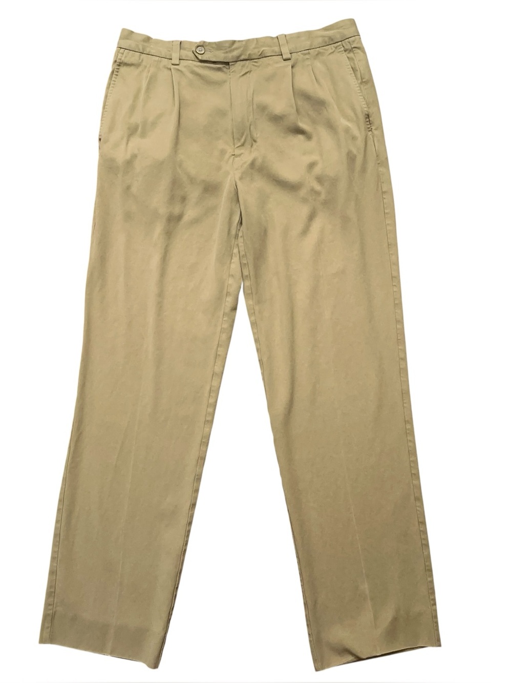 Tommy Bahama Pants Mens Size 34 Pleated Silk Rayon Blend Stretch Beige